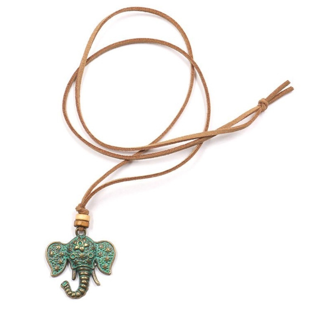 *CORIN* Elephant Pendant Fashion Velvet Necklace